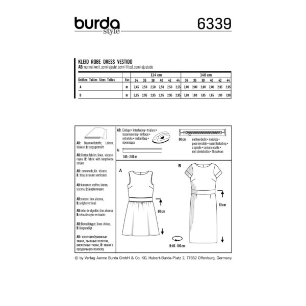 Burda Style - Schnittmuster - Kleid - Sommerkleid und Maxikleid - 6339 – Bild 4