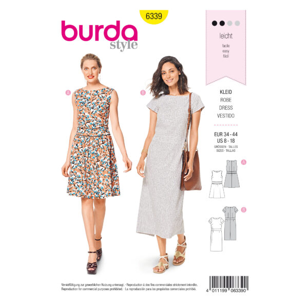 Burda Style - Schnittmuster - Kleid - Sommerkleid und Maxikleid - 6339