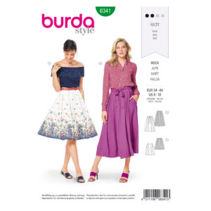 Burda Style Schnittmuster - Rock - kurz und lang mit Kellerfalten - Nr.6341