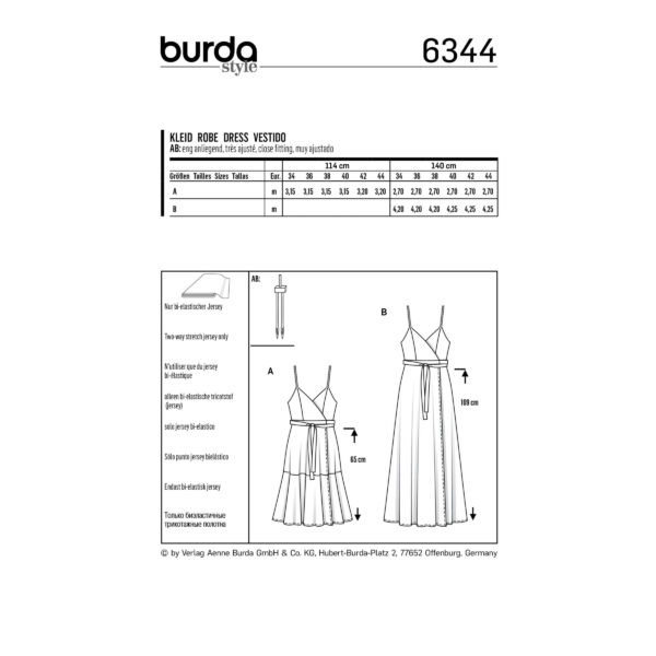 Burda Style Schnittmuster - Kleid - Trägerkleid und Abendkleid - Nr.6344 – Bild 4