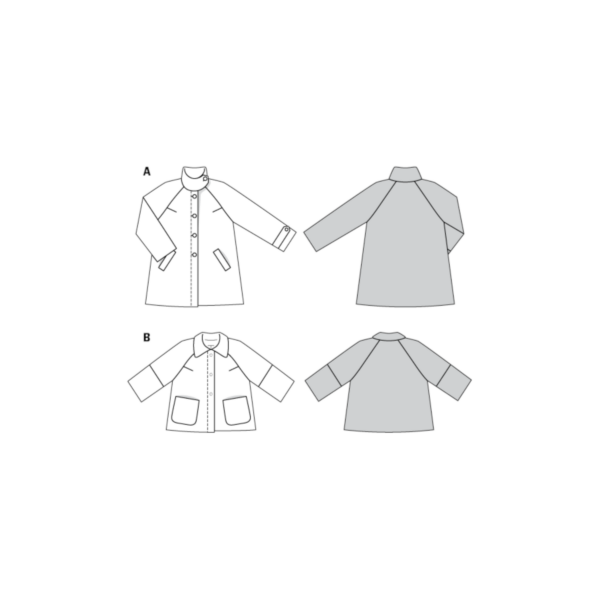 Burda Style Schnittmuster - Jacken - Raglanärmel und A-Linie - Nr.6372 – Bild 5