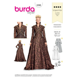Burda Style Schnittmuster - Historisches Kleid - Renaissancekleid - Nr.6398