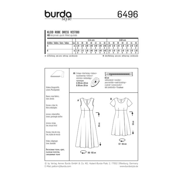 Burda Style Schnittmuster - Kleid mit Wickeleffekt - Nr. 6496 – Bild 4