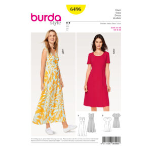 Burda Style Schnittmuster - Kleid mit Wickeleffekt - Nr. 6496