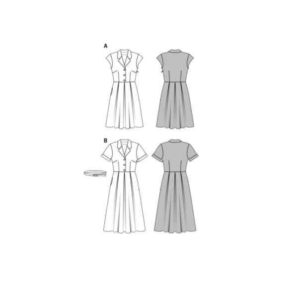 Burda Style Schnittmuster - Kleid im Hemdblusenstil mit Faltenrock - Nr.6520 – Bild 5