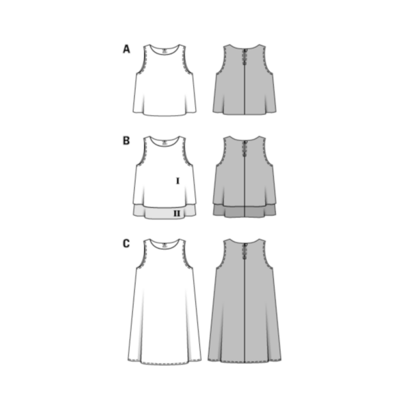 Burda Style Schnittmuster - Kleid + Top & Layering-Top - Nr. 6541 – Bild 7