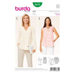 Burda Style Schnittmuster - Bluse - Blusenshirts mit V-Ausschnitt - Nr.6632