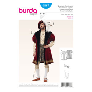 Burda Schnittmuster - Renaissance Kostüm - Mantel, Hut & Strümpfe - Nr. 6887