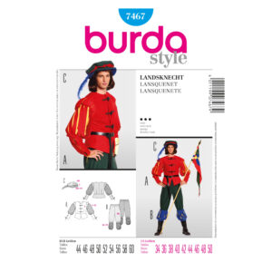 Burda Style Schnittmuster - Historisches Landsknecht Gewand - Nr. 7467