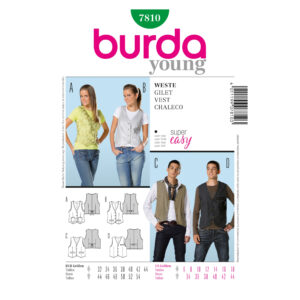Burda Style Schnittmuster - Weste - Unisex - Kurzweste - Nr. 7810