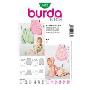 Burda Schnittmuster - Kombination - Kleid mit Höschen & Overall - Nr. 9462