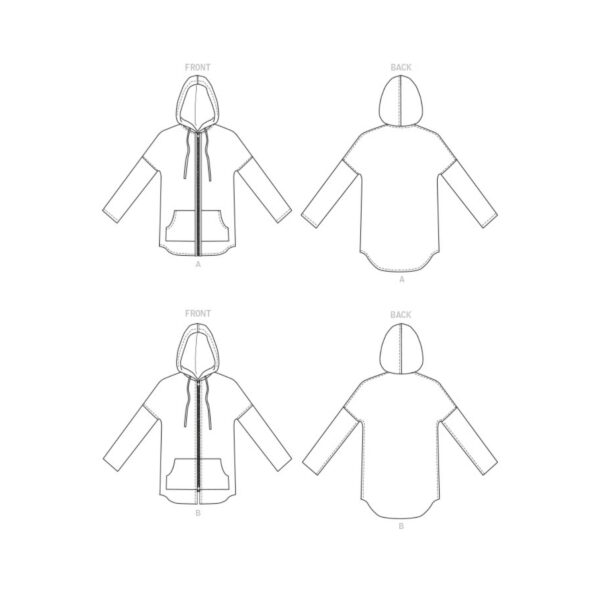Butterick Schnittmuster - B6863 - Jacke, Damenjacke, Kapuzenjacke – Bild 9