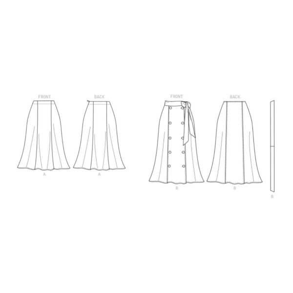 Butterick Schnittmuster - B6866 -  Bahnenrock – Bild 7