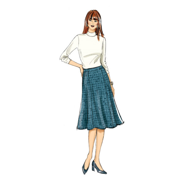 Butterick Schnittmuster - B6866 -  Bahnenrock – Bild 4