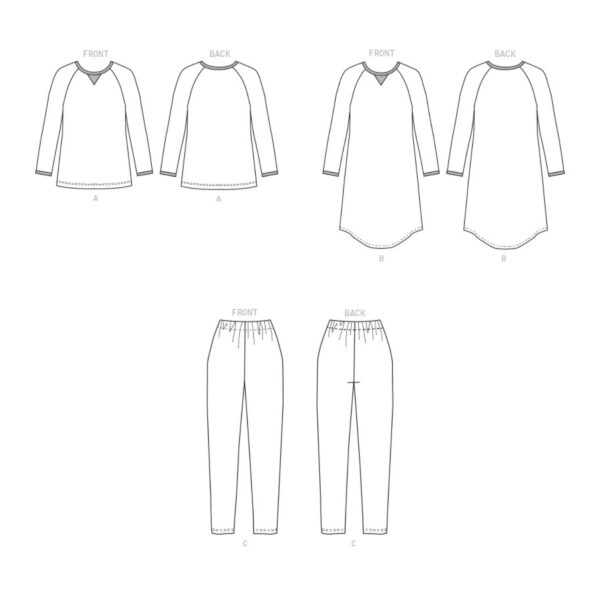 Butterick Schnittmuster - B6867 - Nachtwäsche, Schlafanzüge, Unisex – Bild 7
