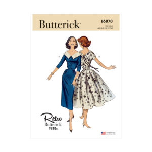 Butterick Schnittmuster - Retro - B6870 - Kleid der 50er Jahre