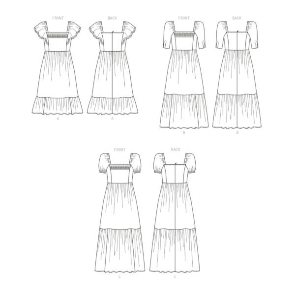 Butterick Schnittmuster - B6872 - Sommerkleid mit Volant am Rocksaum – Bild 7