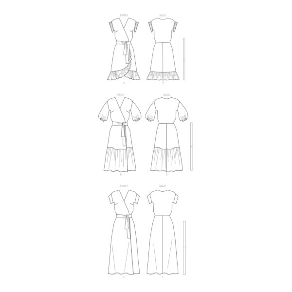 Butterick Schnittmuster - B6873 - sommerliches Wickelkleid – Bild 7