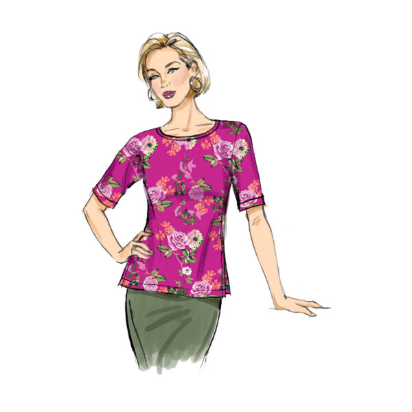 Butterick Schnittmuster - B6874 - Basic Shirt, Damenshirt – Bild 5