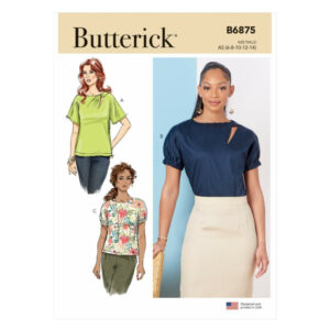 Butterick Schnittmuster - B6875 - schlichtes Shirt mit raffiniertem Ausschnitt