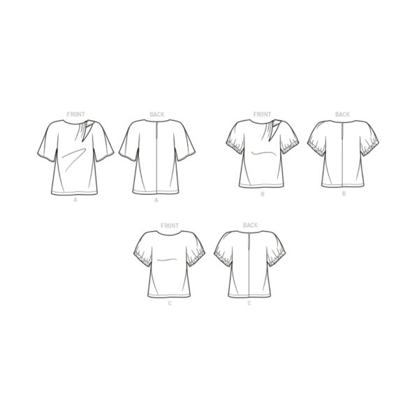 Butterick Schnittmuster - B6875 - schlichtes Shirt mit raffiniertem Ausschnitt – Bild 8