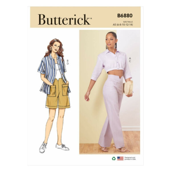 Butterick Schnittmuster - B6880 - Damenhose und Hemdbluse