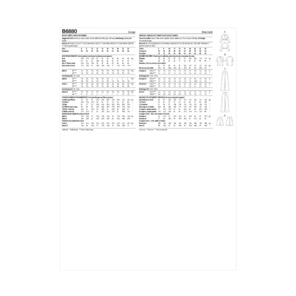 Butterick Schnittmuster - B6880 - Damenhose und Hemdbluse – Bild 5