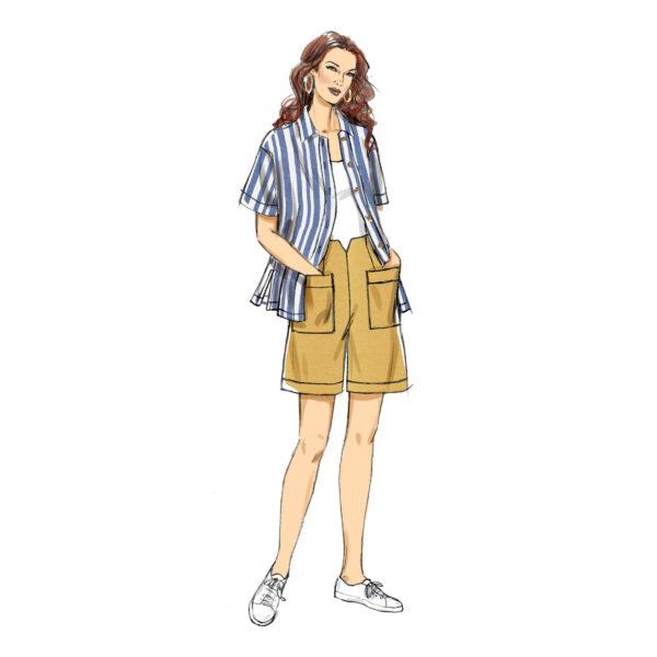 Butterick Schnittmuster - B6880 - Damenhose und Hemdbluse – Bild 4