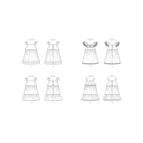 Butterick Schnittmuster - B6885 - Babykleidchen – Bild 9