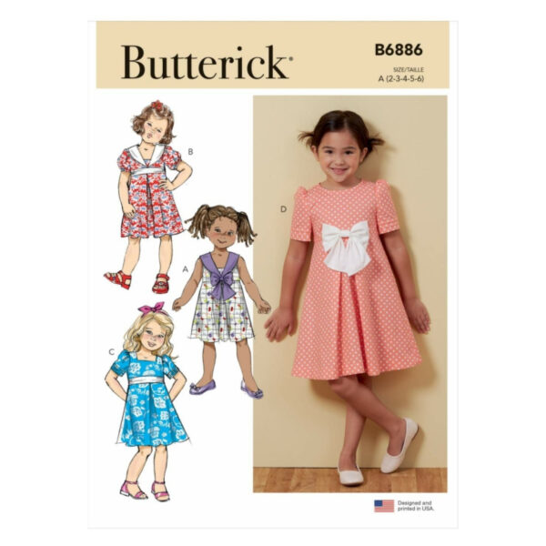 Butterick Schnittmuster - B6886 - Baby - Kleinkinder Kleid