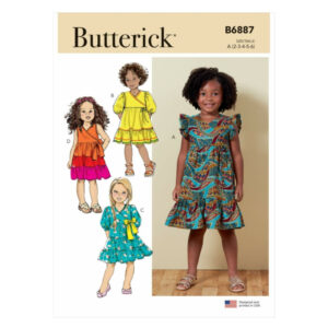 Butterick Schnittmuster - B6887 - Kleinkinder , Wickelkleid