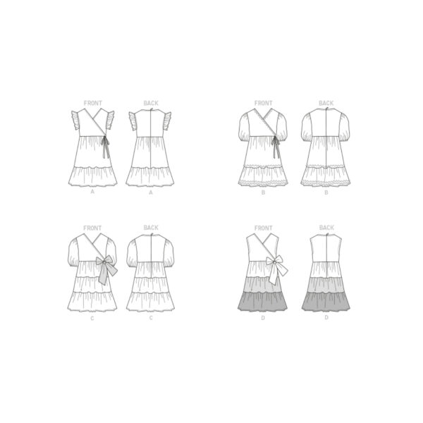 Butterick Schnittmuster - B6887 - Kleinkinder , Wickelkleid – Bild 8
