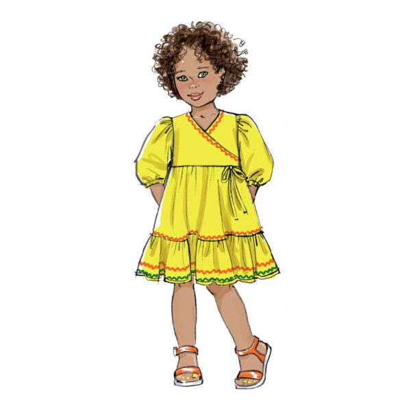 Butterick Schnittmuster - B6887 - Kleinkinder , Wickelkleid – Bild 4