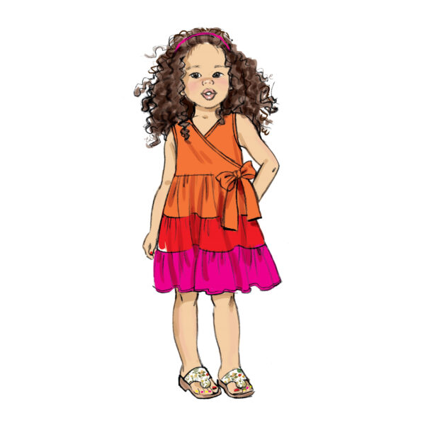 Butterick Schnittmuster - B6887 - Kleinkinder , Wickelkleid – Bild 6