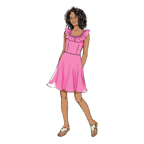 Butterick Schnittmuster - B6888 - Mädchenkleid, Mädchenoverall – Bild 4