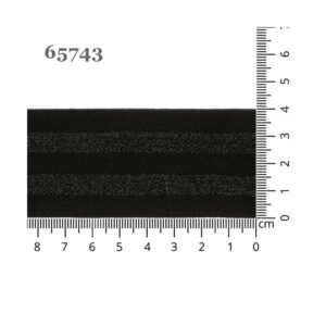 1m Elastikband - Elastic - Band - Gummi -  Glitzerstreifen - 40 mm - schwarz/schwarz