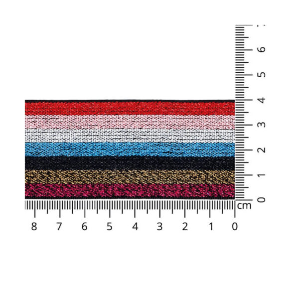 Elastikband - Gummiband - Zierband - Meterware - 40 mm - mehrfarbig