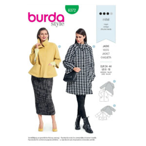 Burda Style Schnittmuster - Jacken - Raglanärmel und A-Linie - Nr.6372