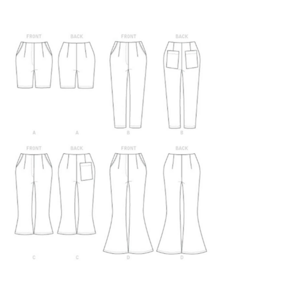McCalls Schnittmuster M7934 - Hose - dreiviertel Hose - mit Schlag – Bild 7