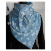 Maxituch-  Dreieckstuch - Musselin / French Terry - Rauchblau - Schmetterling