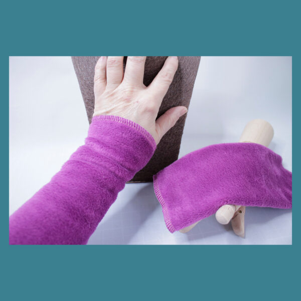 Armstulpen - Ärmelverlängerung - Polarfleece - verschiedene Farben -  STPF - senf – Bild 4