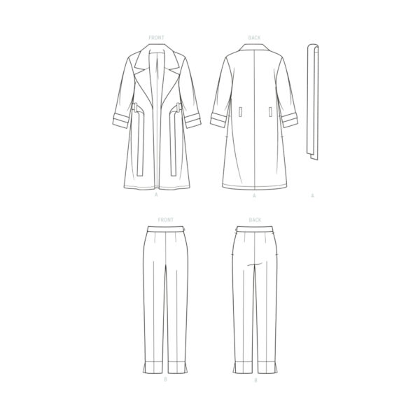 knowME Schnittmuster - ME2001 - Mantel und Hose – Bild 5