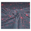 18.92EUR/ 1m - Dunkelblauer French Terry mit rotem Blütenlinien - Graceful Bloom by lucklig design – Bild 2