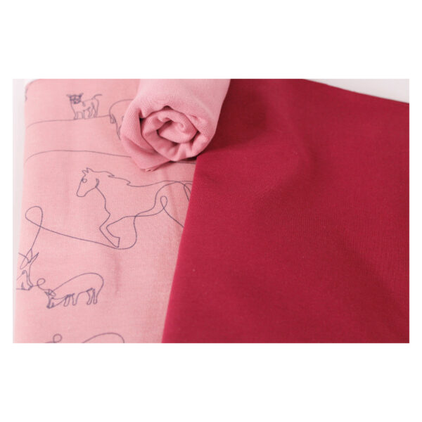 Stoffpaket - Jersey, Kinderbekleidung - Bauernhof - Tiere - 2 Farbvarianten - SPJ 08 – Bild 2