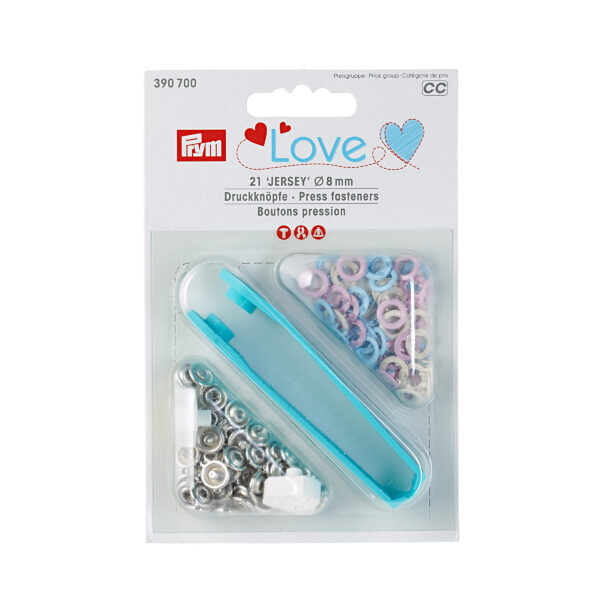 Prym Love - Nähfrei Druckknöpfe - inkl. Werkzeug - 8mm - 2 Farben – Bild 4
