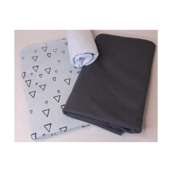 Stoffpaket - Jersey, Kinderbekleidung - blau - 2 Varianten - Dreiecke - SPJ 10 – Bild 2