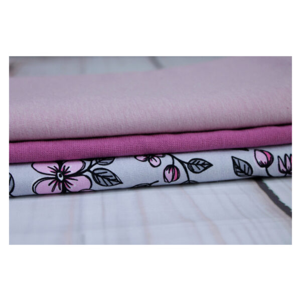 Stoffpaket - Jersey, Kinderbekleidung - Blumenranken - Rosa - SPJ 53 – Bild 3