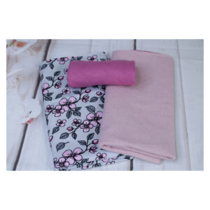 Stoffpaket - Jersey, Kinderbekleidung - Blumenranken - Rosa - SPJ 53