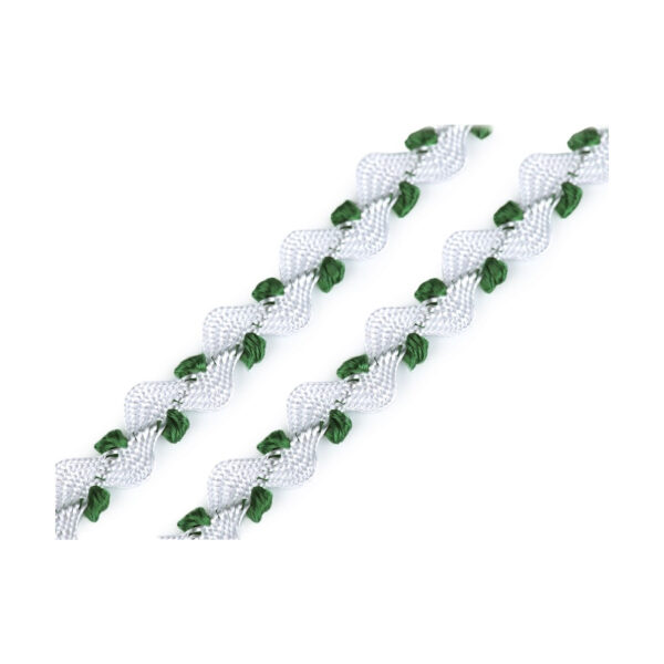 0.59EUR/m - 5m Zackenlitze - 4 mm / 6 mm - Viskose  Zick Zack - 2-farbig versch. Farben – Bild 3