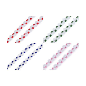 0.59EUR/m - 5m Zackenlitze - 4 mm / 6 mm - Viskose  Zick Zack - 2-farbig versch. Farben